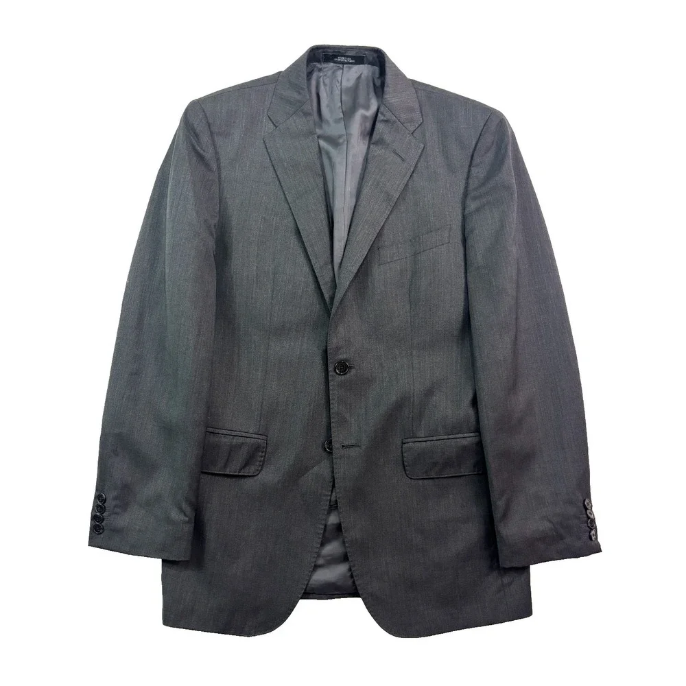 Saks Fifth Avenue 38R Charcoal Ermenegildo Zegna Blazer Jacket Sport‎ Suit Coat